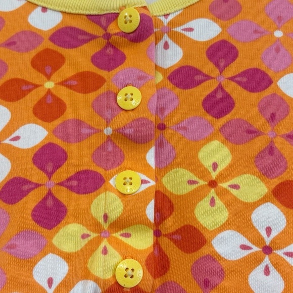 Hanna Andersson Girl's Orange & Yellow Short Sleeve Dress Size 6X-7 (120 cm) - Picture 3 of 4